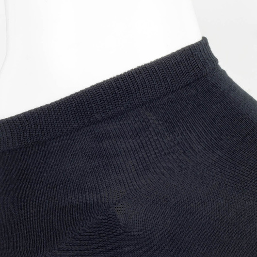 Embroidered Ankle Socks Detail Black